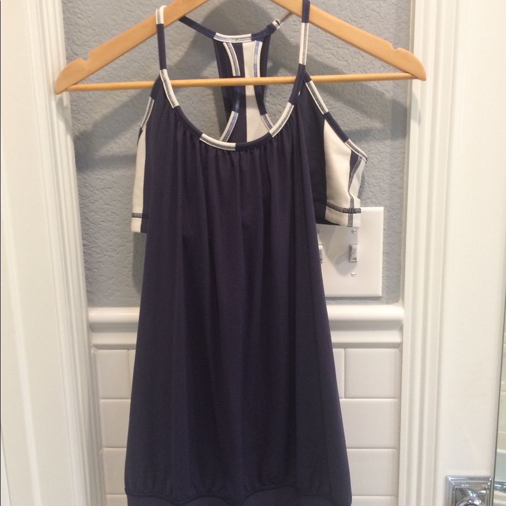 Lululemon No Limit Tank Deep Purple/white